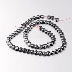 Chapelets de perle en hématite synthétique sans magnétique&nbsp;G-F300-22A-09