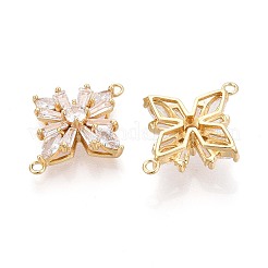 Verbindungsanhänger mit durchsichtigem Zirkonia-Pavé aus Messing&nbsp;KK-N284-10G