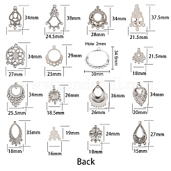 Stile tibetano in lega di componenti per lampadari&nbsp;TIBE-SC0001-04AS