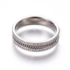 Fingerringe aus Edelstahl 304&nbsp;RJEW-E158-21P