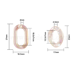 100pcs 2 Stile transparente Acryl-Verbindungsringe&nbsp;OACR-CJ0001-17