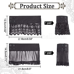 4 Stück Polyester-Ärmel im 2-Stil&nbsp;AJEW-NB0004-02B