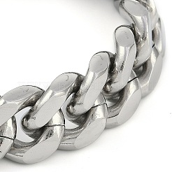 304 Edelstahl Cuban Link Kettenarmbänder für Männer&nbsp;BJEW-B102-07P