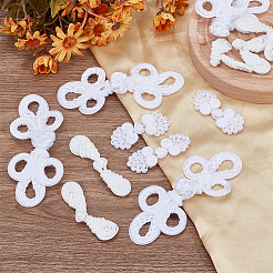 30 Paar 3 Stile handgemachte chinesische Frösche Knoten Knöpfe Sets&nbsp;BUTT-DR0001-07