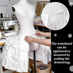 Jupon à volants double face en polyester pour femme&nbsp;DIY-WH0622-631B
