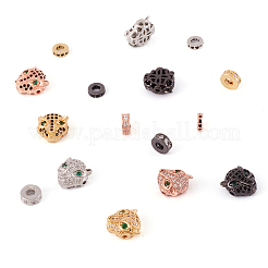 Perline zirconi micro pave  in ottone&nbsp;ZIRC-KS0001-02