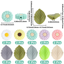 20 Stück 10 Arten Silikonperlen&nbsp;SIL-PA0001-62