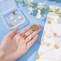 12 pieza de fornituras de aretes de latón&nbsp;KK-BC0011-35
