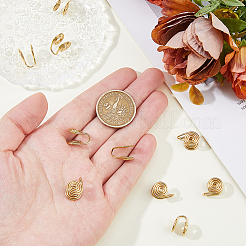 10 pieza de pendientes con almohadilla en espiral de acero inoxidable&nbsp;EJEW-HS0001-03G