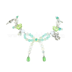 Collana con ciondolo bowknot in lega e cane e stella&nbsp;NJEW-FZ00006