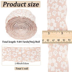 Rubans fleur de polyester&nbsp;SRIB-WH20020-053B-04