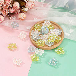 24 Stück 3 Farben ab Farbe transparent Epoxidharz & ABS Perle Decoden Cabochons&nbsp;CRES-TA0001-45