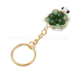 Handgefertigte Glasperlen & malaysische Jade&nbsp;KEYC-MZ00024