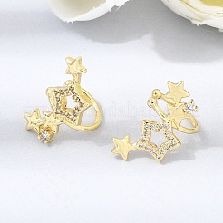 Boucles d'oreilles en laiton avec micro pavé de zircone cubique pour femmes&nbsp;CU-CBAE7DF-22G
