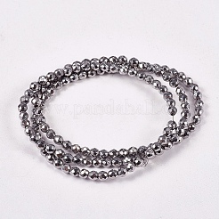 Electroplate non magnetici ematite sintetico fili di perline&nbsp;X-G-J169B-3mm-02