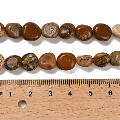 Natürliches Bild Jaspis Perlen Stränge&nbsp;G-P497-01E-59