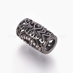 Messing Mikro ebnen Zirkonia European Beads&nbsp;ZIRC-E153-15-NR