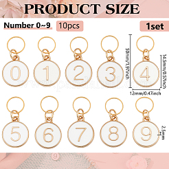 10 marcador de punto de bloqueo con colgante de esmalte de aleación.&nbsp;JEWB-BC00004