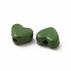 Perles en alliage peintes à la bombe coeur&nbsp;FIND-G053-01N