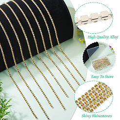 Cadenas de copa de aleación de vidrio con rhinestone de 5 yarda&nbsp;AJEW-TA0002-49C
