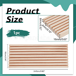 Portaoggetti per righello trapuntato in legno personalizzato&nbsp;ODIS-WH0030-102A-01