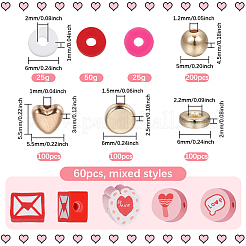 Kit fai da te per la creazione di gioielli in perline di plastica CCB e argilla polimerica a tema San Valentino&nbsp;DIY-SP0002-83
