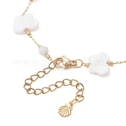 Braccialetti con maglie di perline di conchiglie naturali&nbsp;BJEW-JB13121