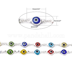 Tondo lampwork Brass Eye male catenine piatti fatti a mano&nbsp;CHC-P002-01S