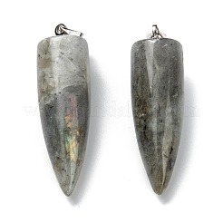Natürliche Labradorit spitze Anhänger&nbsp;G-D040-01P-B04