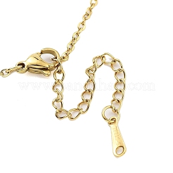 Colliers pendentifs en acier inoxydable 304 avec fleur d'anniversaire pour femmes&nbsp;STAS-S124-03G-04