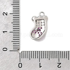 Ciondoli natalizi in ottone con micro pavé di zirconi&nbsp;KK-L258-04P-F02