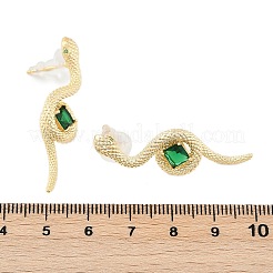 Ottone micro spianare orecchini zirconi&nbsp;EJEW-P301-18G