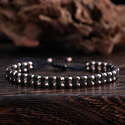 Synthetische nicht magnetische Hämatitperlen geflochtene Perlenarmbänder für Männer und Frauen&nbsp;OW8240