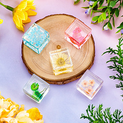 5 stücke 5 farben harz cube kühlschrank magnet hause dekoration accessoriesa&nbsp;FIND-TA0005-87