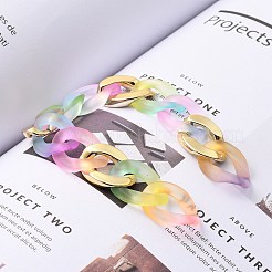 Handgefertigte sprühlackierte Acryl-Bordsteinkette&nbsp;AJEW-JB00747