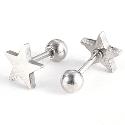 Anlaufgeschützte 201 Edelstahl Barbell Knorpel Ohrringe&nbsp;EJEW-R147-08