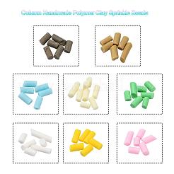 8000pcs 8 Farben handgemachte Fimo streuen Perlen&nbsp;CLAY-YW0001-13B