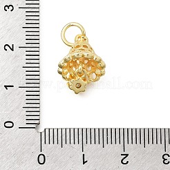 Pendentifs de Noël en laiton micro pavé de zircones cubiques transparentes&nbsp;KK-Z156-05G