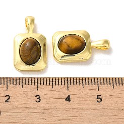 Natürlichen Tigerauge Anhänger&nbsp;KK-H461-01G