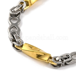 Collana con catena a maglie intrecciate in acciaio inossidabile 201&nbsp;NJEW-F22-39Q-GP