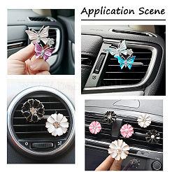 6 Satz 2 Stil Zinklegierung mit Strass Auto Parfüm Dekoration Set&nbsp;DIY-BT0001-24