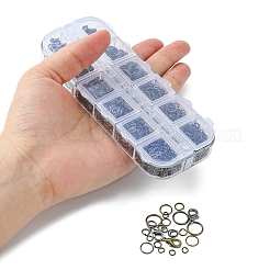 40 Stück 2-farbige Karabinerverschlüsse aus Zinklegierung&nbsp;DIY-YW0006-32