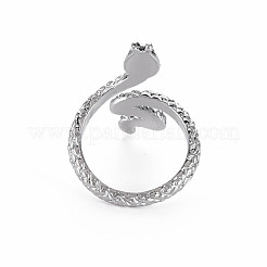 Anneaux de manchette en alliage de placage en forme de serpent&nbsp;RJEW-Q163-013B-RS