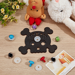 Werkzeug zum Einsetzen von Sicherheitsaugen aus Holz in Totenkopfform&nbsp;DIY-WH0888-182