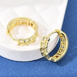 Boucles d'oreilles en laiton&nbsp;EJEW-D348-23G