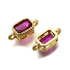 Connecteurs de liens de zircone cubique en laiton plaqué or véritable 18k&nbsp;ZIRC-L100-009G-08