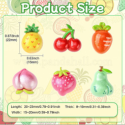 60 Stück 6 Stile undurchsichtige Harz-Decoden-Cabochons&nbsp;RESI-CJ0004-15