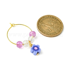Handgemachten Polymer Clay Blumenweinglas Charme&nbsp;AJEW-JO00233