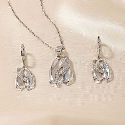 Elegante Halsketten- und Ohrring-Sets aus Messing für Damen&nbsp;JN0576
