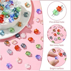 100pcs 9 Farben transparente Glasperlen&nbsp;GLAA-CJ0002-53